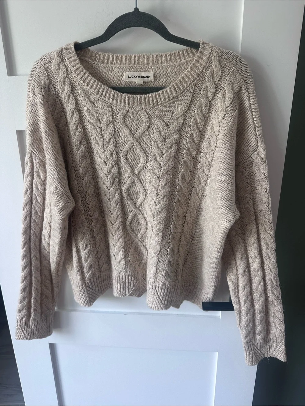 Lucky Brand Women's Cable Knit Sweater Large